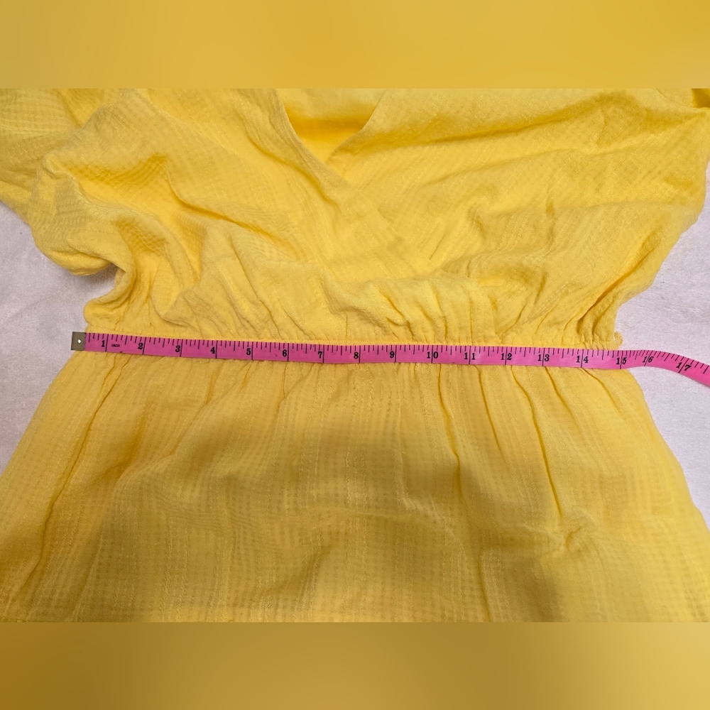 Lauren Ralph Lauren Firmato Yellow Midi Dress Size 10 - Picture 14 of 16